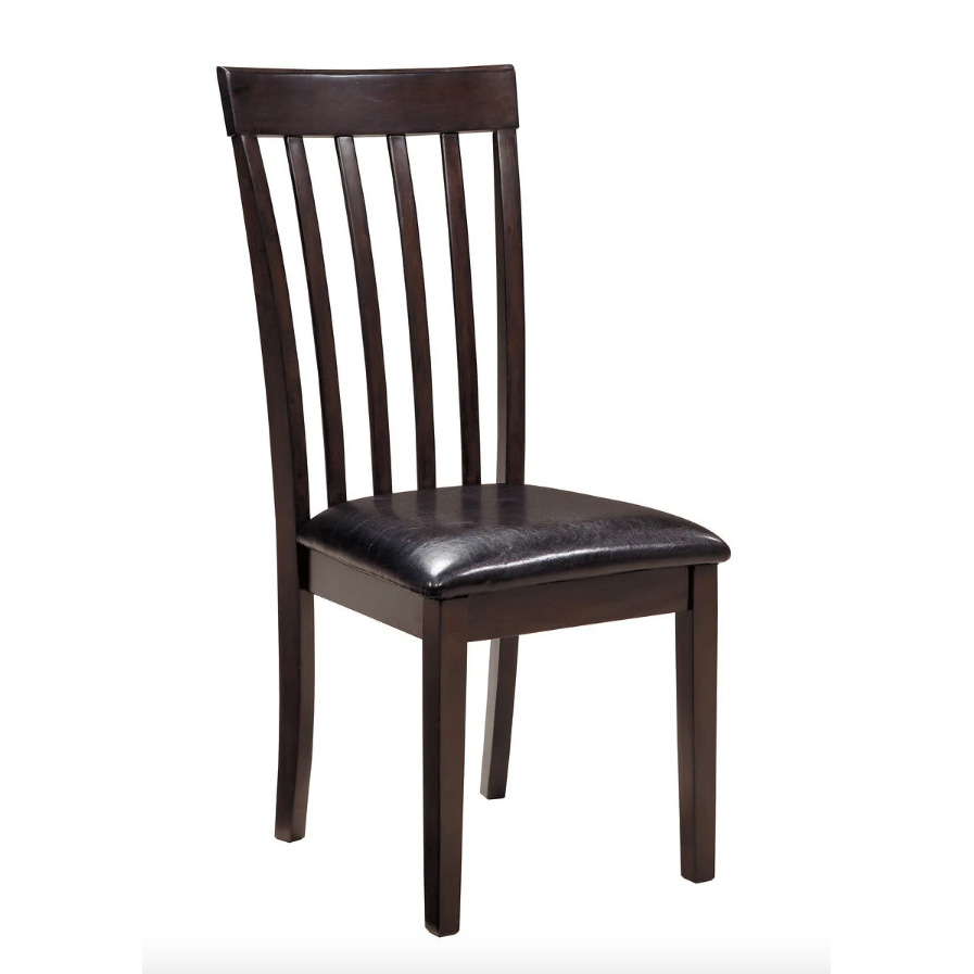 Hammis - Dark Brown - 3 Pc. - Round DRM Drop Leaf Table & 2 UPH Side Chairs